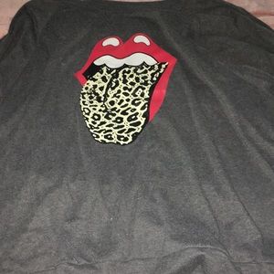 grey rolling stones sweater size large